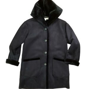 Jones New York Small Faux Suede black coat